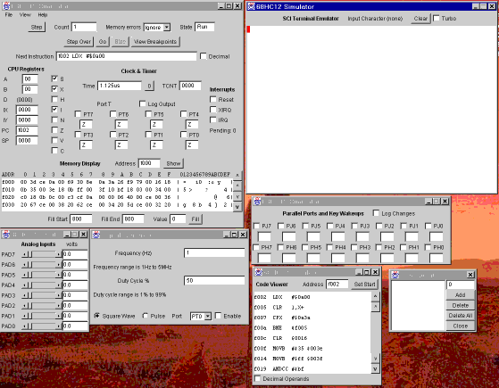 Image of 68HC12 Simulator